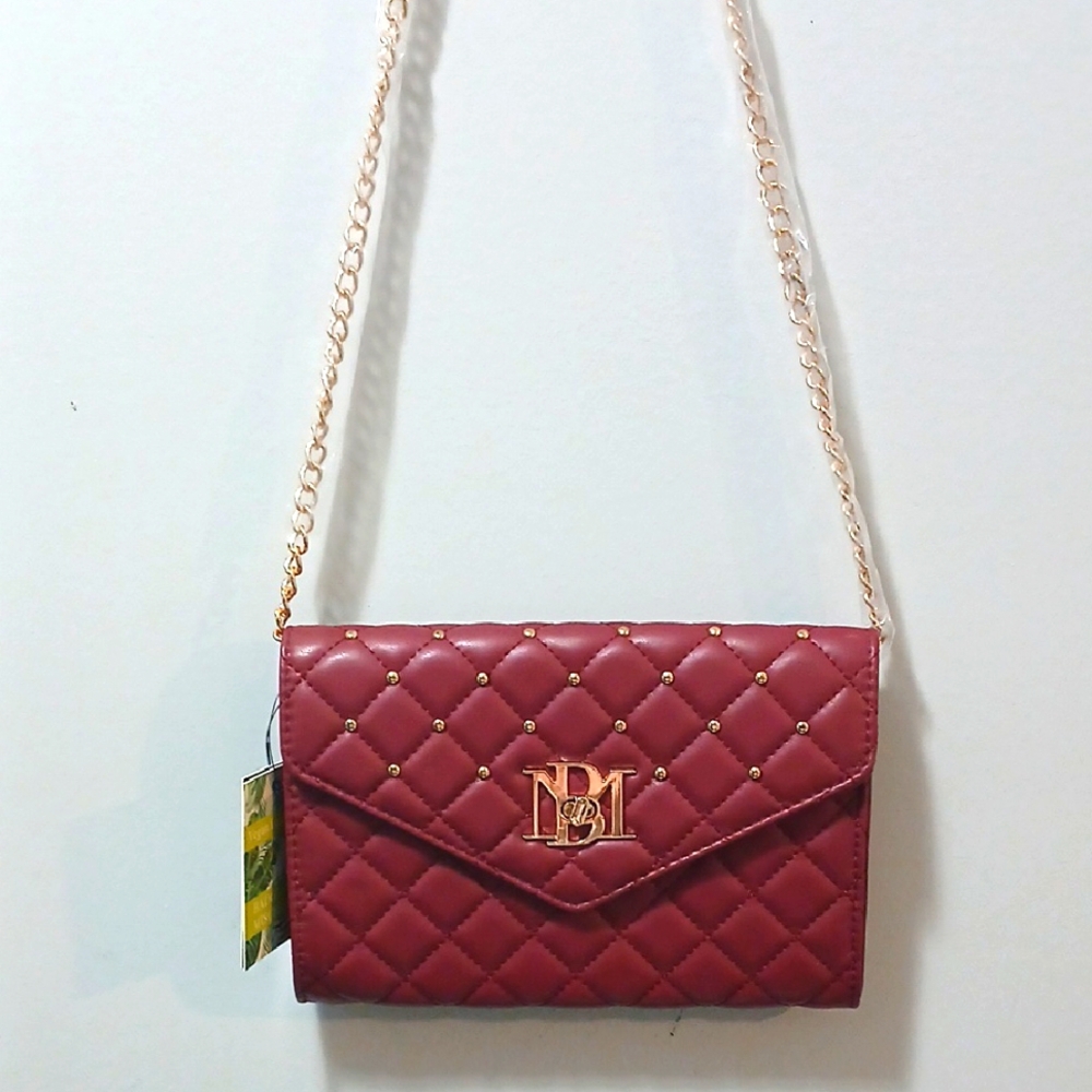 Badgley Mischka Burgundy Crossbody Bag
